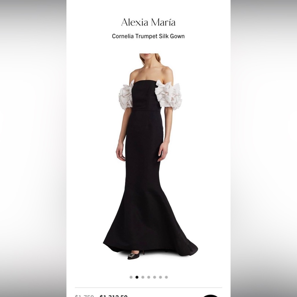 Alexia Maria black silk gown
